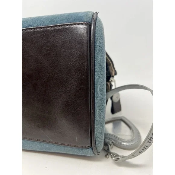 VINTAGE JUICY COUTURE BOWLER BAG * RARE BLUE VELVET *